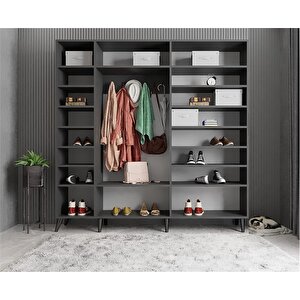 Mükemmel 5 Kapaklı Portmanto Antrasit&beyaz P.b.m_6_175cm