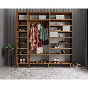 Mükemmel 5 Kapaklı Portmanto Ceviz&beyaz P.b.m_8_225cm 225 cm