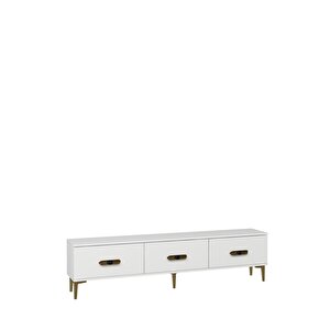 1365tv180-32ct Tv Sehpasi BEYAZ-ALTIN-SİYAH