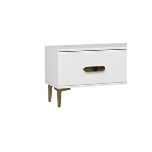 1365tv180-32ct Tv Sehpasi BEYAZ-ALTIN-SİYAH