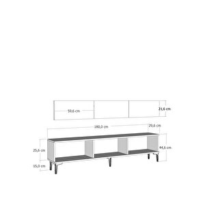 1365tv180-32ct Tv Sehpasi BEYAZ-ALTIN-SİYAH