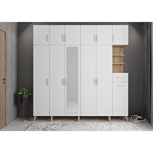 Trend 6 Kapaklı Portmanto Meşe&beyaz P.a.t_8_270cm 270 cm