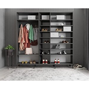 Harika Membran 5 Kapaklı Portmanto Antrasit&beyaz P.b.m.b_2_175cm 175 cm