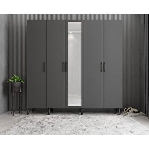 Mükemmel 5 Kapaklı Portmanto Antrasit P.b.m_2_175cm 175 cm