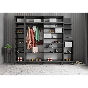 Harika 6 Kapaklı Portmanto Antrasit P.a.h_2_210cm 210 cm