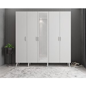 Mükemmel 5 Kapaklı Portmanto Beyaz P.b.m_1_200cm 200 cm