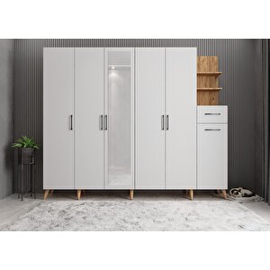 Harika 6 Kapaklı Portmanto Çam&beyaz P.a.h_7_240cm 240 cm