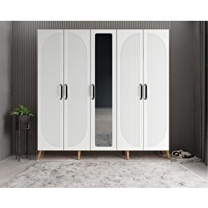 Harika Membran 5 Kapaklı Portmanto Çam&beyaz P.b.m.b_4_200cm 200 cm