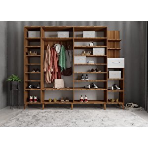 Harika 6 Kapaklı Portmanto Ceviz&beyaz P.a.h_9_210cm 210 cm