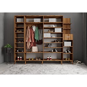 Harika 6 Kapaklı Portmanto Ceviz P.a.h_5_210cm 210 cm