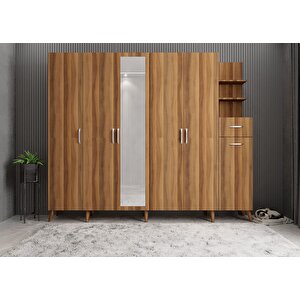 Harika 6 Kapaklı Portmanto Ceviz P.a.h_5_240cm 240 cm