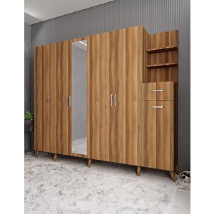 Harika 6 Kapaklı Portmanto Ceviz P.a.h_5_240cm 240 cm