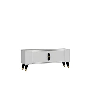 Tv1368ct Retro-32 Tv Sehpasi BEYAZ-SİYAH-ALTIN