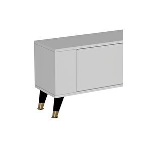 Tv1368ct Retro-32 Tv Sehpasi BEYAZ-ALTIN-SİYAH