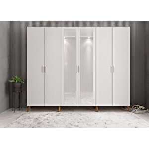 Bar 6 Kapaklı Portmanto Ceviz&beyaz P.a.b_9_240cm 240 cm