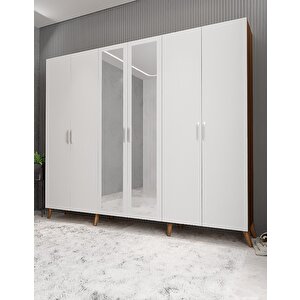 Bar 6 Kapaklı Portmanto Ceviz&beyaz P.a.b_9_240cm 240 cm