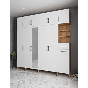 Trend 6 Kapaklı Portmanto Çam&beyaz P.a.t_7_240cm 240 cm