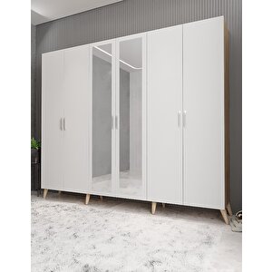 Bar 6 Kapaklı Portmanto Meşe&beyaz P.a.b_8_270cm 270 cm