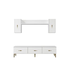 1359tv180-1ct Tv Sehpasi,tv Üni̇tesi̇ BEYAZ-ALTIN Beyaz-Altın