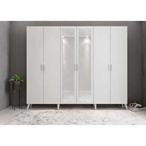 Bar 6 Kapaklı Portmanto Beyaz P.a.b_1_270cm 270 cm