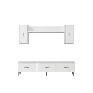 1359tv180-1ct Tv Sehpasi,tv Üni̇tesi̇ BEYAZ-GÜMÜŞ Beyaz-Gümüş