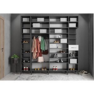 Trend 6 Kapaklı Portmanto Antrasit&beyaz P.a.t_6_208cm 208 cm