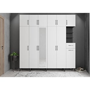 Trend 6 Kapaklı Portmanto Antrasit&beyaz P.a.t_6_240cm 240 cm