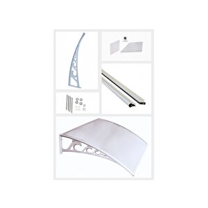 Pratik Sundurma Kapı Pencere Üstü 100x200 Cm Gri 6 Mm Levhalı