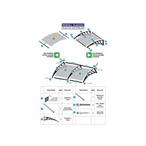 Pratik Sundurma Kapı Pencere Üstü 100x200 Cm Gri 6 Mm Levhalı