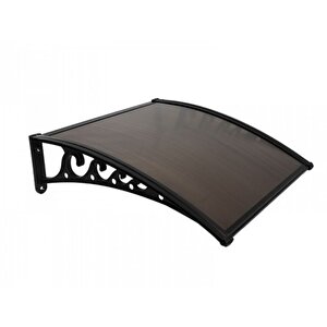 Pratik Sundurma Kapı Pencere Üstü 100x100 Cm Siyah 6 Mm Levhalı