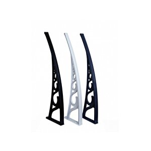 Pratik Sundurma Kapı Pencere Üstü 100x200 Cm Siyah 6 Mm Levhalı