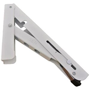 Mandallı Katlanır Masa Ayağı 1 Çift Beyaz 30cm