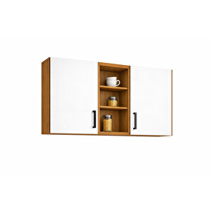 Ayza 4 Kapakli Çok Amaçli Dolap-mutfak Dolabi-mi̇krodalga-erzak-ai̇rfryer-ki̇ler  Dolabi-kahve Köşesi̇ - Beyaz - Atlantikçam