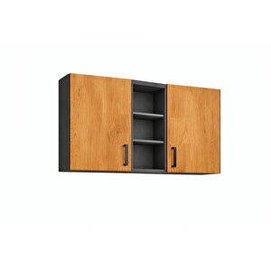 Katya Üst Modül - 150 Cm - Çok Amaçlı Dolap - Atlantikçam - Antrasit