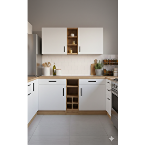 Papatya 2 Çekmeceli̇ 4 Kapakli Çok Amaçli Dolap-mutfak Dolabi-mi̇krodalga-ki̇ler Dolabi-kahve Köşesi̇ - Beyaz - Atlantikçam