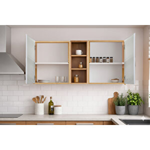 Papatya 2 Çekmeceli̇ 4 Kapakli Çok Amaçli Dolap-mutfak Dolabi-mi̇krodalga-ki̇ler Dolabi-kahve Köşesi̇ - Beyaz - Atlantikçam