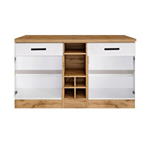 Papatya 2 Çekmeceli̇ 4 Kapakli Çok Amaçli Dolap-mutfak Dolabi-mi̇krodalga-ki̇ler Dolabi-kahve Köşesi̇ - Beyaz - Atlantikçam