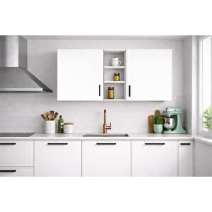 Katya Üst Modül - 150 Cm - Çok Amaçlı Dolap - Beyaz