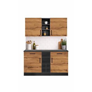 Papatya 2 Çekmeceli̇ 4 Kapakli Çok Amaçli Dolap-mutfak Dolabi-mi̇krodalga-ki̇ler Dolabi-kahve Köşesi̇ - Atlantikçam - Antrasit