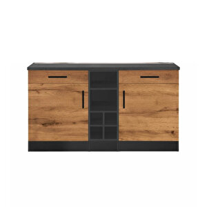 Papatya 2 Çekmeceli̇ 4 Kapakli Çok Amaçli Dolap-mutfak Dolabi-mi̇krodalga-ki̇ler Dolabi-kahve Köşesi̇ - Atlantikçam - Antrasit