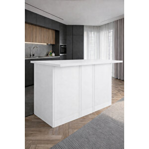 Anda 2 Çekmeceli̇ 2 Kapakli Mutfak Adasi- Çok Amaçli Dolap-hazir Mutfak Dolabi-erzak-ki̇ler  Dolabi - Beyaz