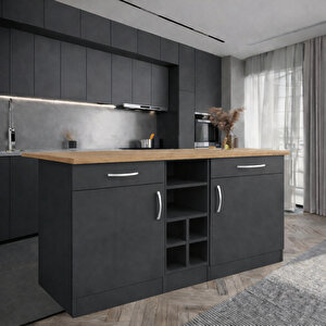 Anda 2 Çekmeceli̇ 2 Kapakli Mutfak Adasi- Çok Amaçli Dolap-hazir Mutfak Dolabi-erzak-ki̇ler  Dolabi - Atlantikçam Tezgah