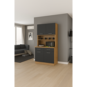 Opa Çok Amaçlı Dolap-mikrodalga-erzak-airfryer-mutfak-kiler Dolabı-kahve Köşesi-atlantik Çam