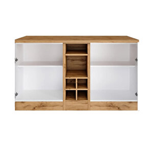 Ayza 4 Kapakli Çok Amaçli Dolap-mutfak Dolabi-mi̇krodalga-erzak-ai̇rfryer-ki̇ler  Dolabi-kahve Köşesi̇ - Antrasit - Atlantikçam