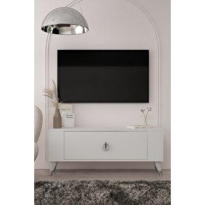 Tv1354dd Retro-32 Tv Sehpasi BEYAZ-GÜMÜŞ Beyaz-Gümüş