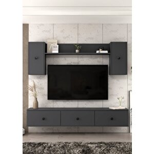 1356tv180-1dd Duvara Montaj Tv Sehpasi, Tv Üni̇tesi̇ ANTRASİT-SİYAH Antrasit - Siyah