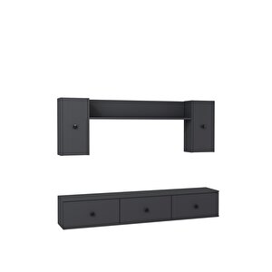 1356tv180-1dd Duvara Montaj Tv Sehpasi, Tv Üni̇tesi̇ ANTRASİT-SİYAH