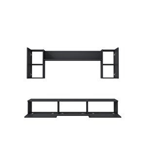 1356tv180-1dd Duvara Montaj Tv Sehpasi, Tv Üni̇tesi̇ ANTRASİT-SİYAH