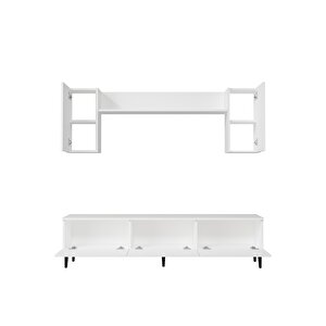 1363tv180-32dd Tv Sehpasi,tv Üni̇tesi̇ Beyaz-Siyah Altın