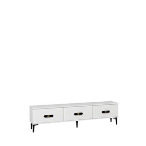 1365tv180-32ct Tv Sehpasi Beyaz-Siyah Altın